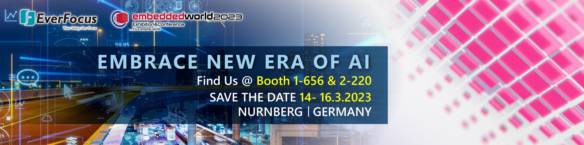 Join EverFocus to Embrace AI at Embedded World 2023