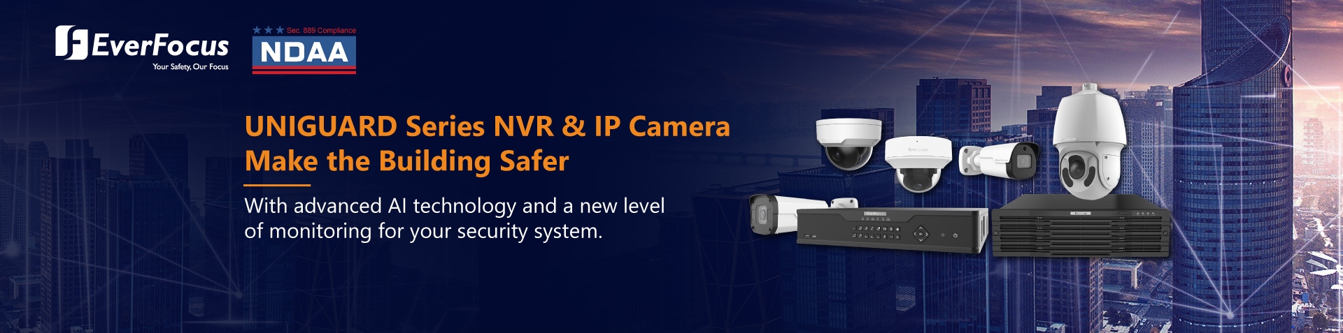 Make Buildings Smarter and Safer! Introducing the UNIGUARD Series NVR by Adopting Intel’s High-performance AI Technology and IP Cameras