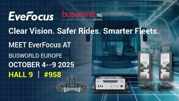 EverFocus Brings AI Safety Innovations to Busworld Europe 2025: Clear Vision. Safer Rides. Smarter Fleets.