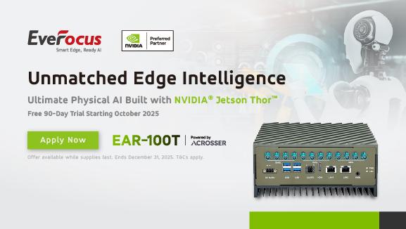 EverFocus Launches EAR-100T Robotic Controller Accelerated by NVIDIA Jetson Thor